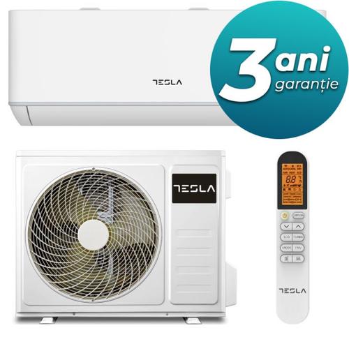 Aparat de aer conditionat Tesla TT68TP21-2432IAWUV, 24000 BTU, Lampa UVC, Functie incalzire, Functie Turbo, iFeel, Autocuratare, Clasa A++ (Alb)