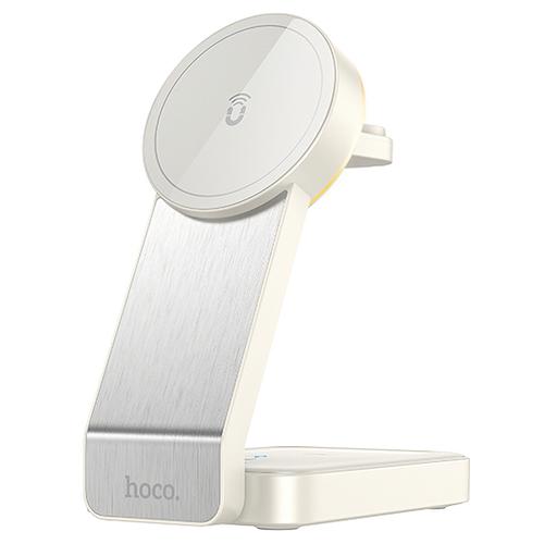 Incarcator Retea Wireless HOCO CQ3 3in1, 15W, 1.67A (Alb)