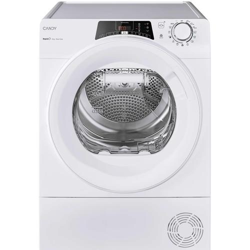 Uscator de rufe Candy Rapido RO EH8N2TE-S, Pompa de caldura, 8 kg, Clasa D, WiFi, Easy case, Senzor uscare, Antisifonare (Alb)