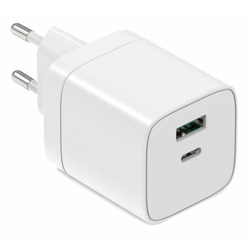 Incarcator retea Serioux SRXA-WC34, 1 x USB-A, 1 x USB-C, 45 W, Alb