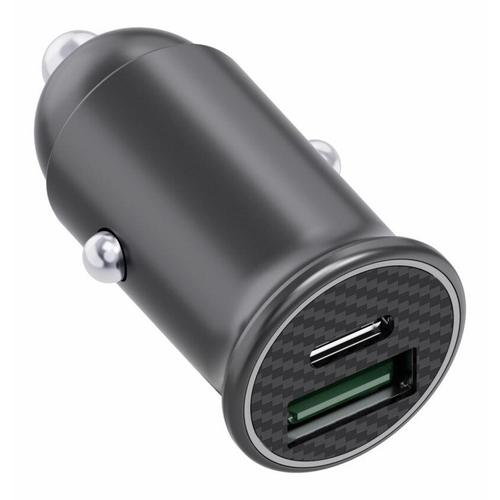 Incarcator auto Serioux SRXA-CC30, 1 x USB-C, 1 x USB-A, 60 W, Negru