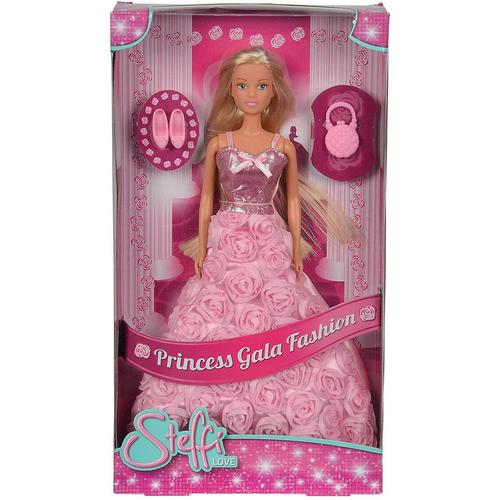 Papusa Steffi Love - Princess Gala Fashion, cu rochita roz, 29 cm