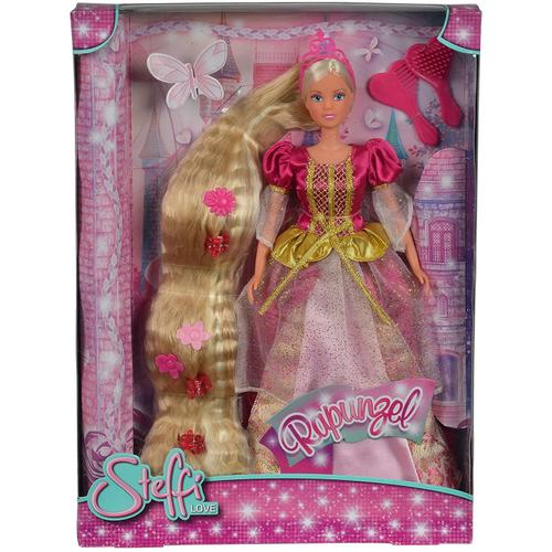 Papusa Steffi Love - Rapunzel, rochita roz inchis