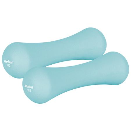 Set gantere Rebel Active RBA-2329-1, 2 x 1kg, neopren (Albastru)