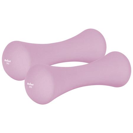 Set gantere Rebel Active RBA-2329-2, 2 x 2kg, neopren (Roz)