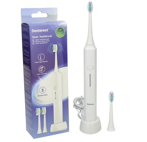 Periuta de dinti electrica sonica Denterest, reincarcabila, 2 capete tip Philips, 4579 (Alb)