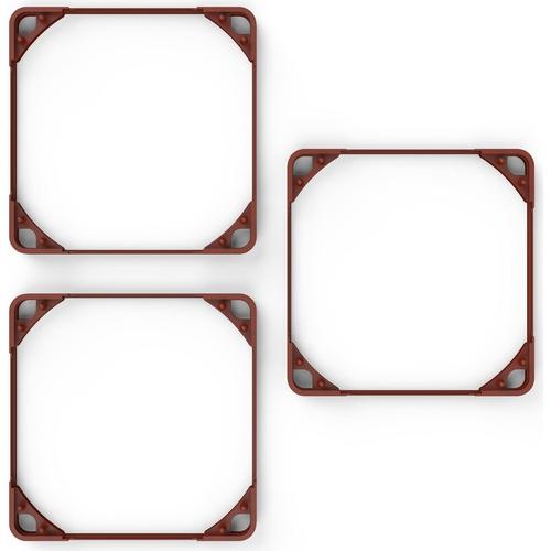 Set 3 garnitura antivibratii pentru sigilatea spatiului intre ventilatoare si radiator, compatibile cu ventilatoarele Noctua de 120mm, Maro