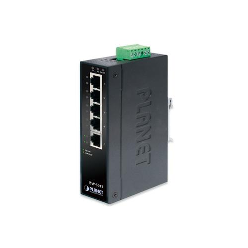 Switch Industrial Fast Ethernet, Planet, Negru
