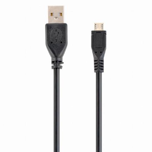 Cablu alimentare si date Gembird CCP-mUSB2-AMBM-0.3M, USB 2.0 (T) la Micro-USB 2.0 (T), 0.3m, Negru