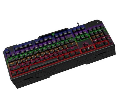 Tastatura Gaming Mecanica T-DAGGER Battleship, Iluminare LED Rainbow (Negru)