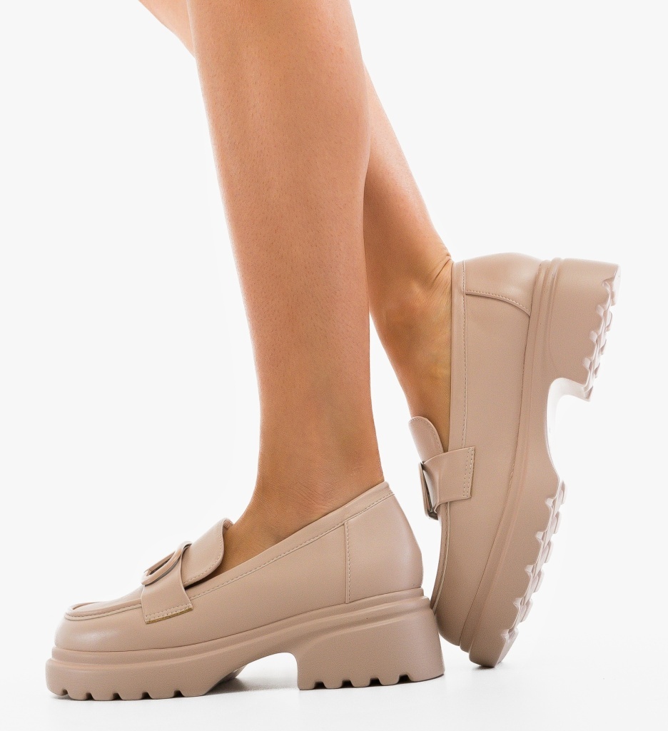 Pantofi casual dama Akon Bej