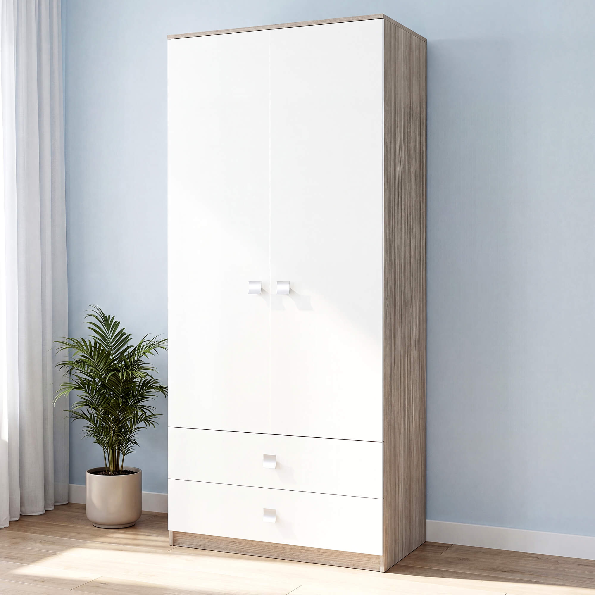 Dulap cu sertare LINEA 90, 2 Usi, 2 Sertare