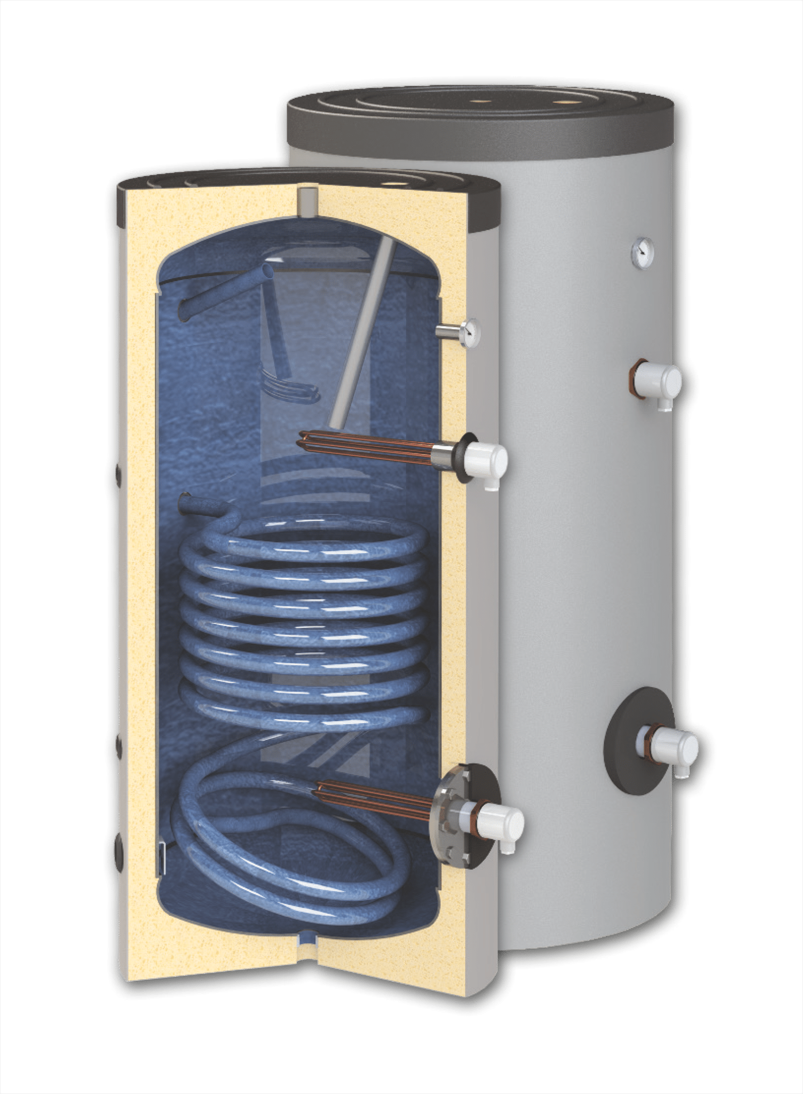 Boiler cu o serpentina Sunsystem SN 150 litri