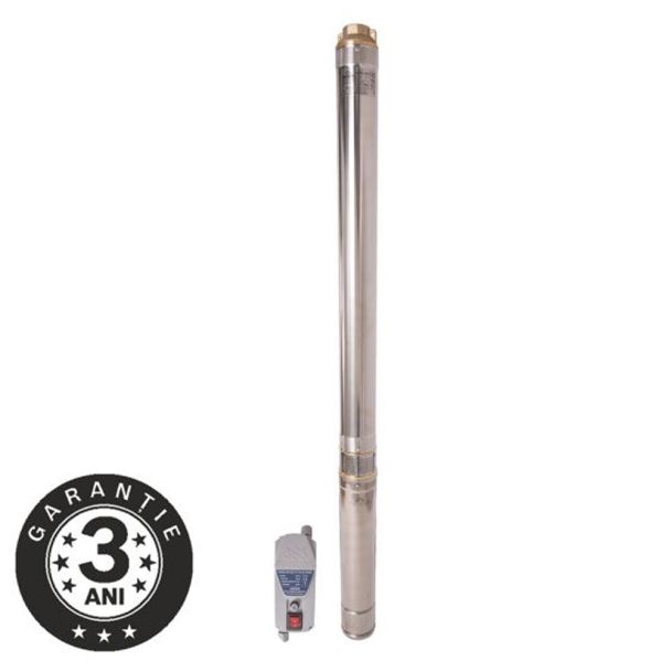 Pompa submersibila centrifugala multietajata Wasserkonig WKM5600-105/3.5, diametru 3.5"", putere 1850 W, debit 5700 l/h, inaltime refulare 102 m