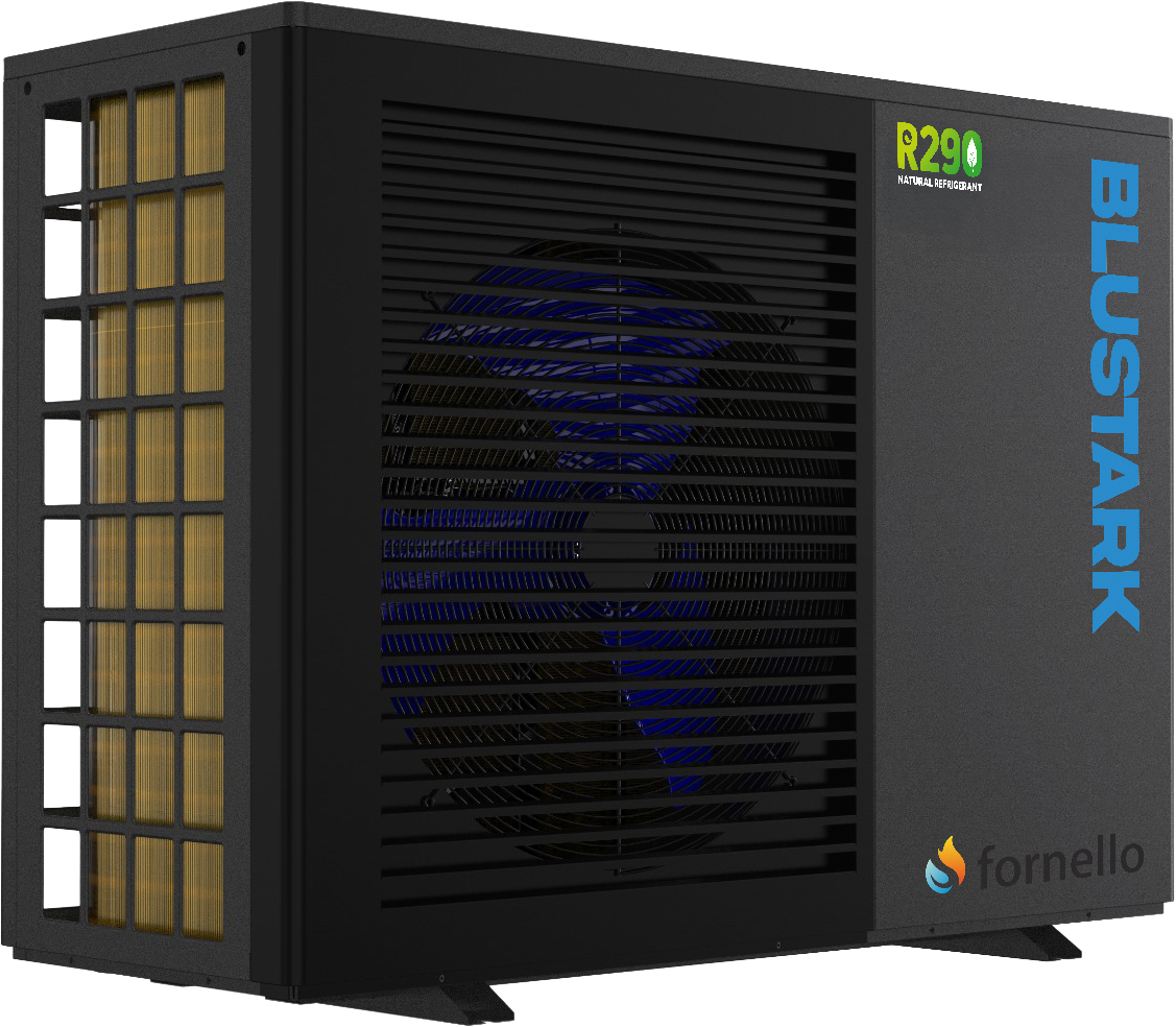Pompa de caldura Fornello BLUSTARK monobloc, aer-apa, ecologica R290, , incalzire/racire/apa calda, 6 kW, Qsense 6 , Full DC Inverter – ERP A+++, Wi-Fi
