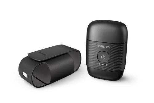 Aparat de ras electric Philips 500 S591/05, 2 capete, Autonomie 40 minute, Husa calatorie, Wet&Dry (Negru)