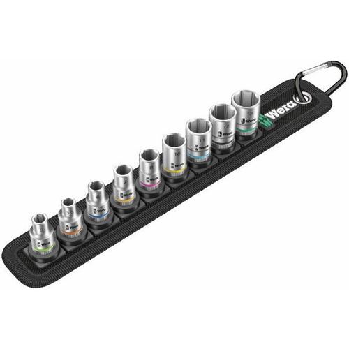 Trusa 9 biti, Wera, 1/4 inch, Multicolor