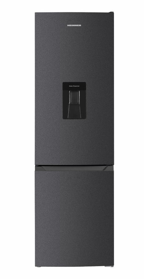 Combina frigorifica HEINNER HC-HM260DGWDE++, 260 L, Clasa E, Lumina LED, Dozator de apa, H 180 cm (Gri)