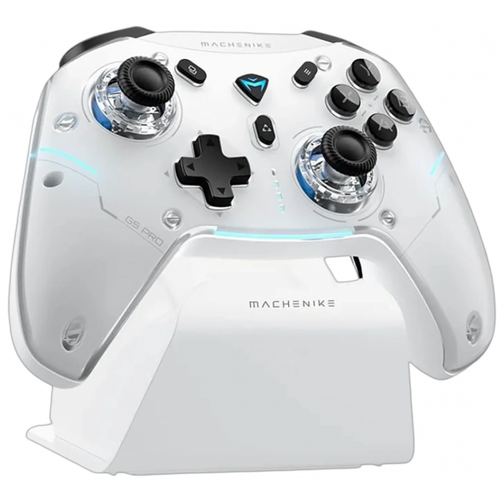 Controller Wireless Machenike G3 V2 cu Statie de Incarcare, 2.4 GHz / Bluetooth / cablu USB-C, Compatibil Nintendo Switch, Nintendo Switch 2, Android, iOS, Windows (Alb)