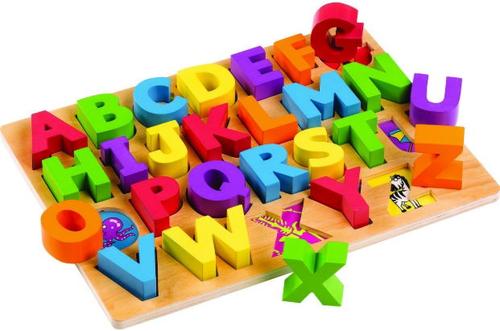 Puzzle alfabet Tidol T0016, Litere mari (Multicolor)