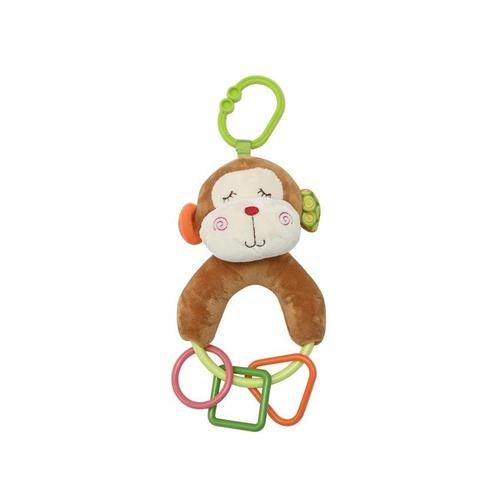 Jucarie de plus Lorelli Maimutica, 20 cm, cu forme geometrice zornaitoare, 0 luni+