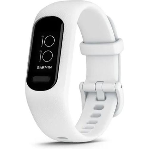 Bratara fitness Garmin vivosmart 5, curea silicon, marimea S/M, ecran OLED, Bluetooth  (Alb)