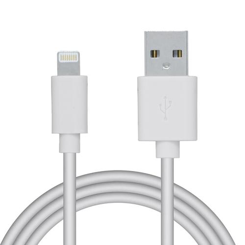 Cablu de date Spacer, USB 2.0 (T) la Lightning (T) pentru iPhone, PVC, retail pack, 1.8m, Alb
