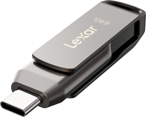 Memorie USB Lexar JumpDrive Dual Drive D400, 64GB, USB Type-C/USB-A