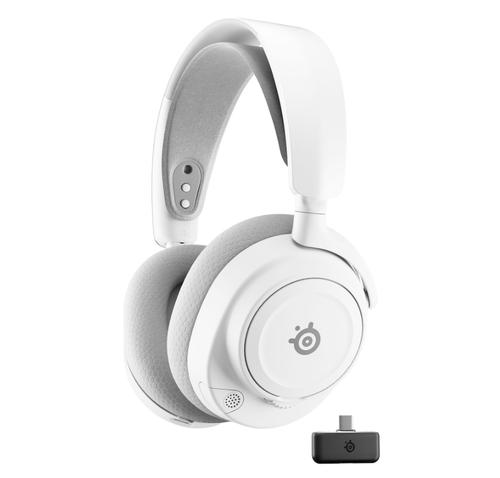 Casti Gaming Steelseries Arctis Nova 7P Gen 2, USB-C/Bluetooth/2.4 GHz, Pentru PlayStation, Autonomie 54 ore, Microfon (Alb)