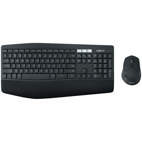 Kit Tastatura si Mouse Wireless Logitech Signature Comfort Plus Combo MK880 For Business, Bluetooth Low Energy, 6 butoane, Logi Options+, Logi Tune, Logi Bolt, Layout US International (Negru)