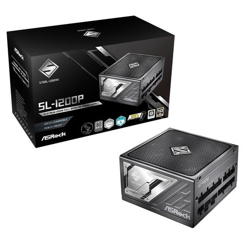 Sursa ASRock Steel Legend SL-1200G, 1200W, 80 PLUS Gold / Cybenetics Platinum, Full Modulara, 13.5cm, ATX 3.1 (Negru)