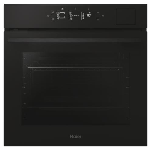 Cuptor incorporabil Haier Titanium Series 4 H6 ID46G3SHTB, Electric, 78 l, 3300 W, Clasa A++, Ventilator, 27 programe, ECO, Curatare Hidrolitica + Catalitica, Timer, Wi-Fi, hOn, Inteligenta Artificiala Bionic (Negru)