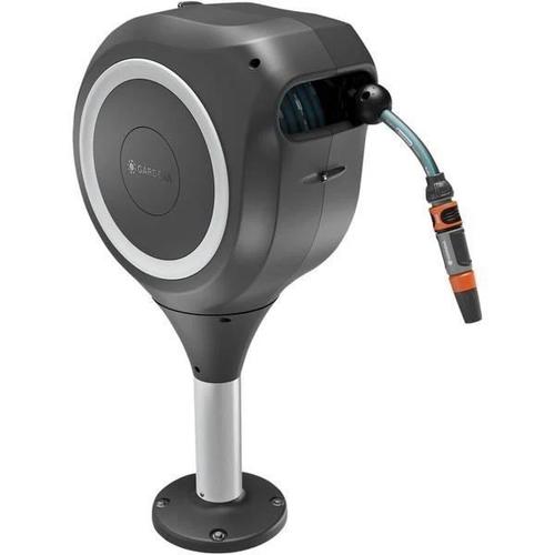 Tambur automat pentru terasa - GARDENA 18617-20 - RollUp - M - Alb - Lungime 20 m - Furtun 13 mm