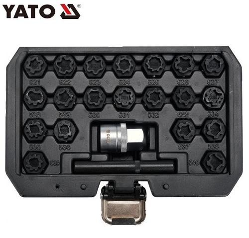 Set 22 piese nasade pentru suruburi de siguranta VW, Yato YT-060305, 1/2inch