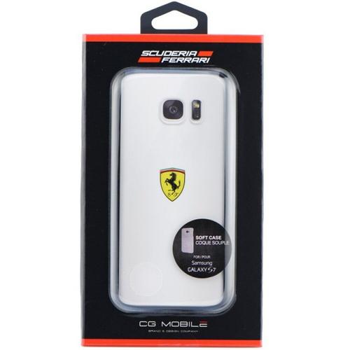 Bumper Ferrari Hardcase Samsung Galaxy S7 G930 FEHCS7BK (Transparent)