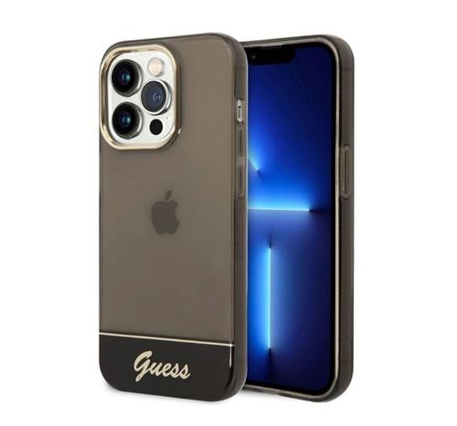 Protectie Spate Guess Camera Outline Translucent pentru Apple iPhone 14 Pro (Negru)