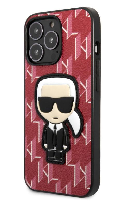 Protectie Spate Karl Lagerfeld Monogram Ikonik pentru Apple iPhone 13 Pro (Rosu)