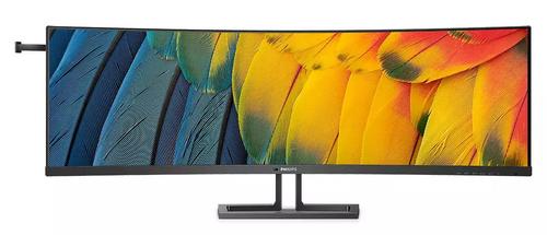 Monitor LCD VA LED Philips 44.5inch 45B1U6900C/00, Dual QHD (5120 x 1440), HDMI, DisplayPort, Ecran curbat, Boxe, 75 Hz, 4 ms (Negru)