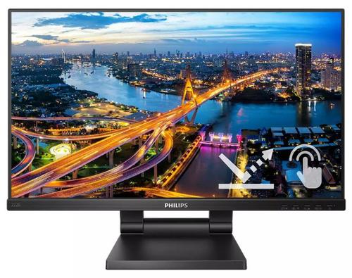 Monitor IPS LED Philips 21.5inch 222B1TC/00, Full HD (1920 x 1080), VGA, HDMI, DisplayPort, Boxe, Touchscreen (Negru)
