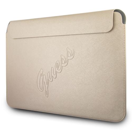 Husa Guess Saffiano pentru Laptop 13inch, Aurie GUCS13PUSASLG