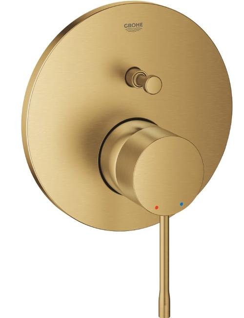 Unitate comanda Grohe Essence 24058GN1, 1/2'' diverter, 2 iesiri, necesita valva, mat, Auriu