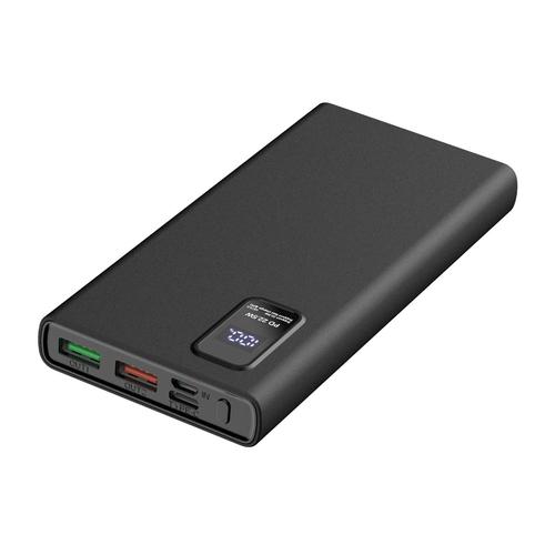 Acumulator extern Platinet Power Bank 10000mAh Polymer PD3.0, 22.5W, Super Fast Charge 3.0, QC3.0, Ecran LED, 2x USB-A, MicroUSB, USB Type-C (Negru)