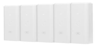 Kit Adaptor PoE Ubiquiti POE-24-12W, 24V, 0.5A, 12W, 5 bucati (Alb)