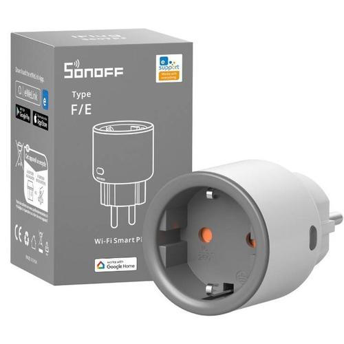 Priza inteligenta Sonoff S60TPF cu Monitorizare Consum, Wi-Fi, Programare si Control (Alb)