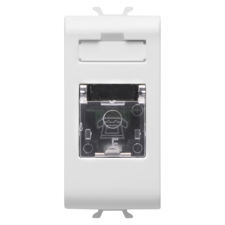 PRIZA TELEFONICA STANDARD INTERNATIONALA - RJ11 - BORNE CU ÎNSURUBARE - 1 MODUL - ALB SATINAT - CHORUSMART