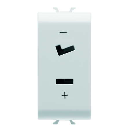PRIZA SELV - 2P 6A 24V POLARIZATA - 1 MODUL - ALB SATINAT - CHORUSMART
