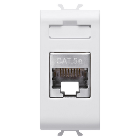 PRIZA RJ45 - CATEGORIA 5e - FTP - 1 MODUL - ALB SATINAT - CHORUSMART