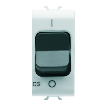 ÎNTRERUPATOR MINIATURAL - CARACTERISTICA C - 1P+N 6A 230Vac - 1 MODUL - ALB SATINAT - CHORUSMART