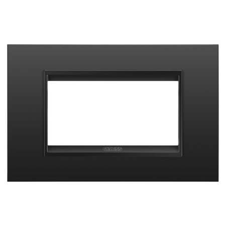 PLACA LUX - IN METAL - 4 MODULE - NEGRU SATINAT MONOCROM - CHORUSMART