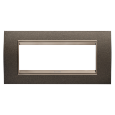 PLACA LUX - IN METAL - 6 MODULE - MARO ANODIC - CADRU INTERIOR BRONZ MAT ÎNCHIS - CHORUSMART
